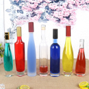空瓶子果酒瓶 玻璃瓶 375ml磨砂透明葡萄酒瓶玻璃酒瓶密封果醋分裝