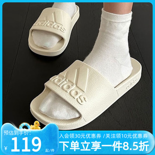 戶外休閑拖鞋 阿迪達(dá)斯男鞋 新款 夏季 情侶一字拖運(yùn)動涼拖IF7370 女鞋