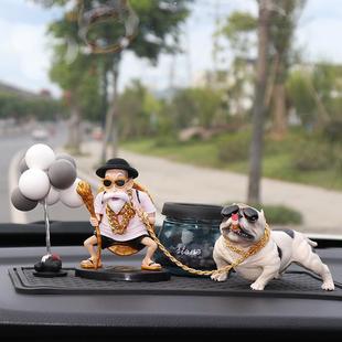 飾品中控臺 潮車內裝 汽車擺件手辦車載男士 大氣網紅龜仙人創意個性