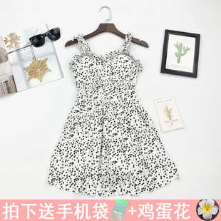 平角褲 韓國性感連體泳衣女保守連體裙式 吊帶露背少女小碎花泳裝
