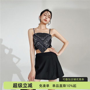 蘇拉娜公主三件套分體泳衣女保守顯瘦遮肚裙式 小胸性感泡溫泉泳裝