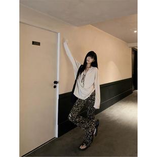 透氣慵懶休閑防曬衫 2025新款 薄款 T恤女夏季 上衣 松弛感寬松V領(lǐng)長(zhǎng)袖