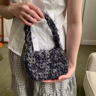今年流行牛仔布大容量托特包女2025新款 潮流休閑百搭高級感單肩包