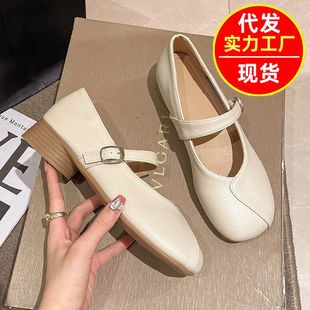 珍珠鏈條亮銀單鞋 女2025春季 蝴蝶結(jié)豆豆女 瑪麗珍n女鞋 胖東來(lái)法式