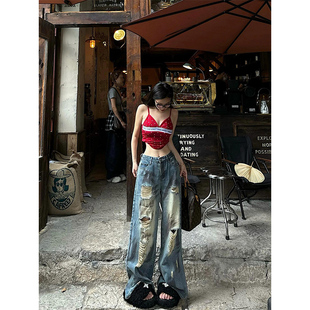 上衣 無袖 純欲甜辣紅色波點吊帶背心女夏季 設計感小眾內搭外穿修身
