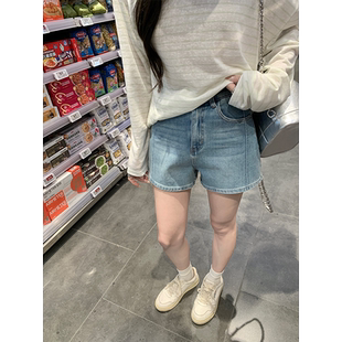 型顯瘦短褲 珍珍家腿精煉金術自由隨性百搭雙色牛仔短褲 氣質好版