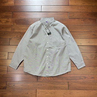 Down 條紋襯衫 Striped ShirtT男女情侶長袖 Field 日單潮牌Button