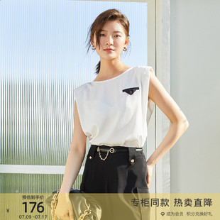 T恤背心上衣女8C22S0184 簡約百搭寬松無袖 歌蒂詩夏季 專柜新款