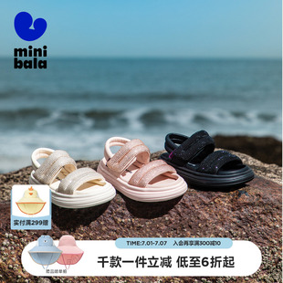 中小童公主鞋 迷你巴拉巴拉童鞋 新款 魔術(shù)扣兒童夏季 子 女童涼鞋