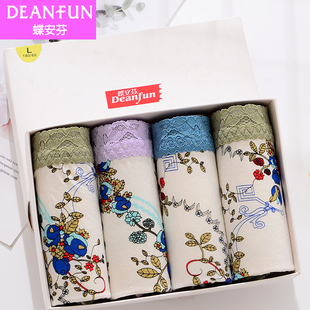 頭青年短褲 莫代爾棉舒適無痕性感中腰平角褲 蝶安芬女內褲 Deanfun