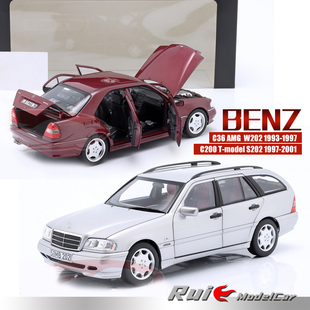 AMG W202 G200 預(yù)1 Model C36 S202汽車模型 18德國奔馳原廠C級