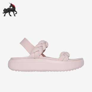 厚底一字帶涼鞋 Skechers 夏季 女士時尚 斯凱奇正品