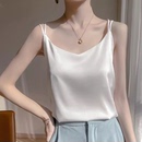 冰絲吊帶背心女內搭2024新款 美背醋酸上衣緞面真絲仿桑蠶絲打底衫