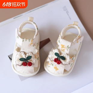 12個月小公主嬰幼兒學步鞋 女嬰夏季 子6 軟底寶寶鞋 防滑底可愛 涼鞋