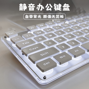 前行者靜音鍵盤真機械手感女生辦公專用有線無線游戲電腦鼠標套裝