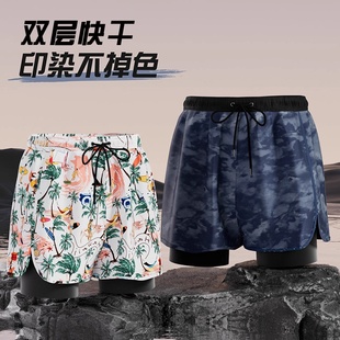 速干專業(yè)游泳裝 泳褲 大碼 成人青少年五分防尷尬游泳褲 備男 男款
