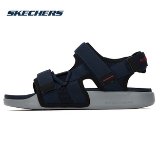 運(yùn)動拖鞋 Skechers斯凱奇休閑搭帶涼鞋 時(shí)尚 新款 輕便透氣涼拖 男鞋