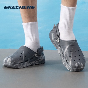 時尚 Skechers斯凱奇男鞋 拖鞋 新款 潮流輕便透氣休閑洞洞 2025夏季