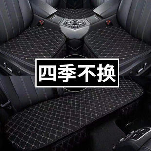 亞麻汽車坐墊四季 單個主駕駛后排座椅墊三件套 通用單片防滑夏季