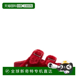 美國奧萊 紅色 直發 birkenstock亞利桑那羊毛涼鞋 自營