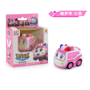嘉業警車聯盟小蕓卡通塑料回力汽車模型幼兒玩具車 清