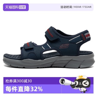 戶外透氣涼鞋 海軍藍色涼拖鞋 SKECHERS斯凱奇男鞋 237286 自營