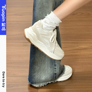 運(yùn)動(dòng)鞋 厚底增高老爹鞋 女明星同款 子百搭輕便休閑女鞋 鞋 鮀品阿甘鞋