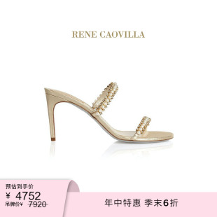 CAOVILLA RENE 末6折 BETTIE系列珍珠水鉆女士高跟涼鞋 季