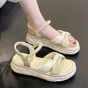 官網(wǎng)女童涼鞋 軟底休閑大童百搭中學(xué)生運(yùn)動兒童女孩海邊公 2025夏款