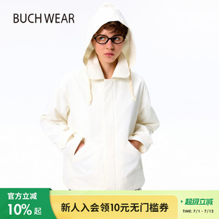休閑簡約可拆卸連帽外套328278 新款 BUCH WEAR短外套女2025年春季