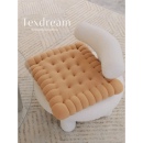 TEXDREAM 加厚毛絨餅干坐墊方形辦公室久坐靠墊榻榻米墊椅墊可愛