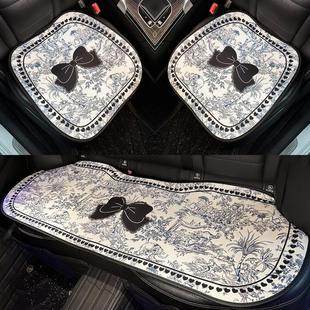 三件套車內座墊套 通用高級感蝴蝶時尚 夏天汽車座椅墊夏季 坐墊四季