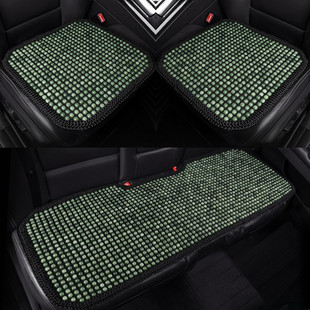樹脂玉石珠子汽車坐墊單片夏季 涼墊座墊三件套車內通用方墊座椅墊