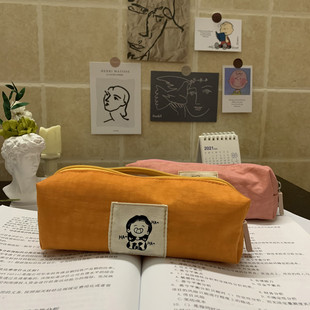 韓國筆袋女ins風簡約大容量日系小學生初中高中學生印花文具盒
