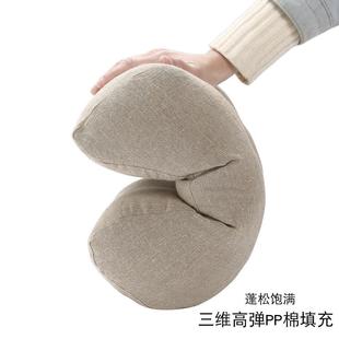 日式 簡約加厚辦公室電腦座椅子護腰靠枕亞麻腰靠背墊汽車靠墊腰枕