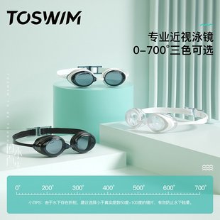 TOSWIM泳鏡防霧防水高清男女士成人近視專業競速小框游泳眼鏡套裝