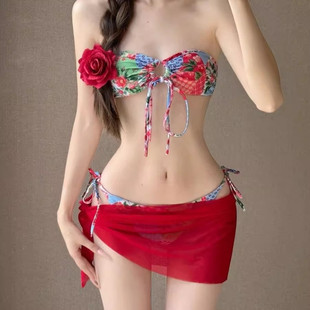 比基尼泳衣女度假風性感泰國海邊小胸熱辣歐美新款 bikini絕美沙灘