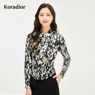 氣質襯衫 2025春新款 Koradior珂萊蒂爾商場同款 上衣女 尋夢蝶影