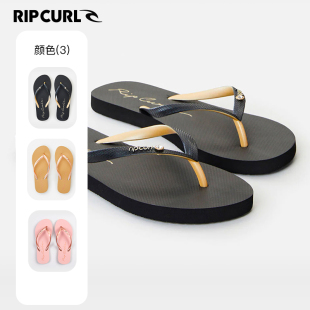 室外拖鞋 防滑沙灘涼鞋 休閑拖鞋 澳洲RIPCURL條紋波浪人字拖女夏季