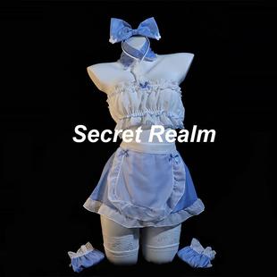 秘境「乖巧奶咪」性感睡衣女仆cos制服純欲風(fēng)蝴蝶結(jié)內(nèi)衣套裝 qqny