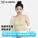 聚攏文胸 美背一字無痕抹胸吊帶背心一體式 貓人細肩帶內衣夏季 薄款
