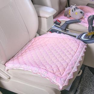 四季 通用汽車坐墊亞麻三件套無靠背單片屁屁座墊后排女神車坐墊子