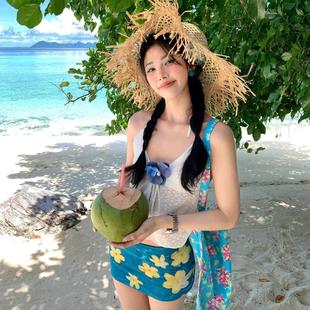 新款 比基尼游泳衣性感海邊海島沙灘度假溫泉 純欲風甜辣妹分體裙式