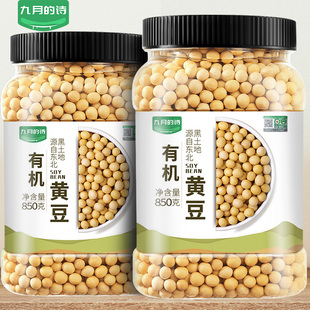 九月 1罐打豆漿專用豆農家自種非轉基因小豆 詩東北有機黃豆850g