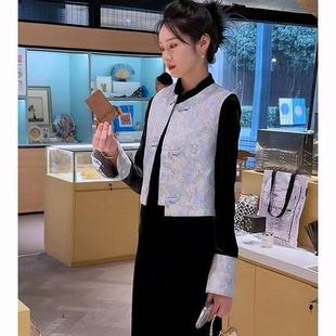 新款 套裝 新中式 顯氣質(zhì)瘦女士馬甲時(shí)尚 國(guó)風(fēng)刺繡網(wǎng)紅爆款 2025春季