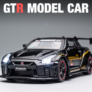 日本GTR跑車賽車合金車模兒童男孩金屬玩具車擺件仿真汽車模型