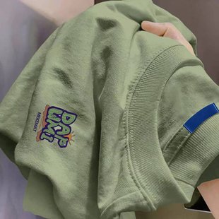 短袖 純棉男女潮牌美式 T恤上衣 2025新款 出口外貿(mào)大牌尾貨清倉撿漏
