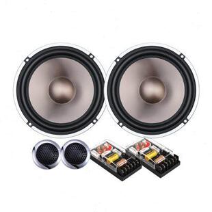 動力鼓汽車音響改裝 6.5寸喇叭車載重低音揚聲器高音頭中低音套裝