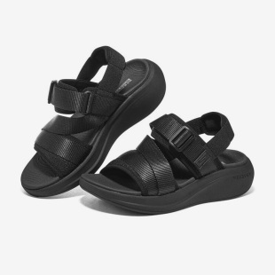 增高魔術貼休閑女子沙灘涼鞋 Skechers 新款 夏季 斯凱奇正品