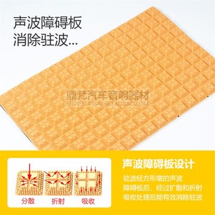 汽車音響改裝 喇叭消除聲學駐波晶片擴F散板車載配件隔音止震麗音